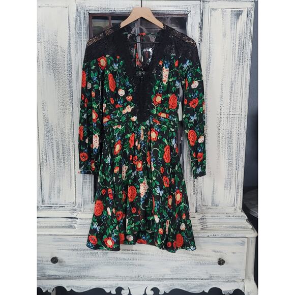 Anthropologie Lacy V-Neck Mini Dress - New - Size 0 - Picture 6 of 7